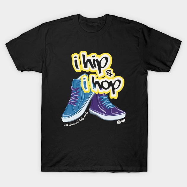 Hip Hop Dance Shoes T-Shirt by Works of Autumn